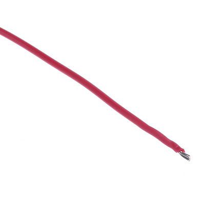 Alpha Wire EcoWire Series Red 0.13 mm² Hook Up Wire, 26 AWG, 7/0.16 mm, 305m, MPPE Insulation