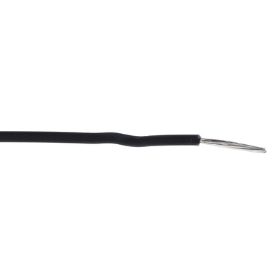 Alpha Wire EcoWire Series Black 0.2 mm² Hook Up Wire, 24 AWG, 7/0.20 mm, 305m, MPPE Insulation