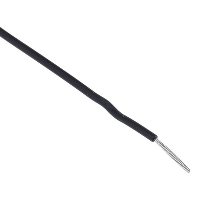 Alpha Wire EcoWire Series Black 0.2 mm² Hook Up Wire, 24 AWG, 7/0.20 mm, 305m, MPPE Insulation
