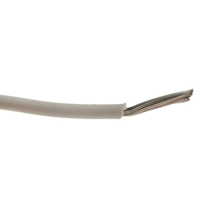 Alpha Wire EcoWire Series White 0.33 mm² Hook Up Wire, 22 AWG, 7/0.25 mm, 305m, MPPE Insulation