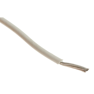 Alpha Wire EcoWire Series White 0.33 mm² Hook Up Wire, 22 AWG, 7/0.25 mm, 305m, MPPE Insulation