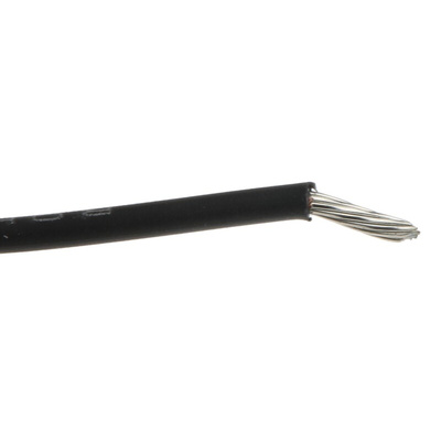 Alpha Wire EcoWire Series Black 0.52 mm² Hook Up Wire, 20 AWG, 10/0.25 mm, 305m, MPPE Insulation