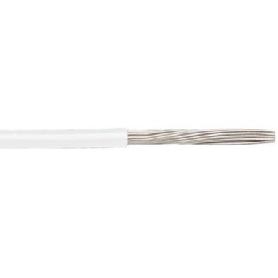 Alpha Wire EcoWire Series White 0.75 mm² Hook Up Wire, 18 AWG, 16/0.25 mm, 305m, MPPE Insulation