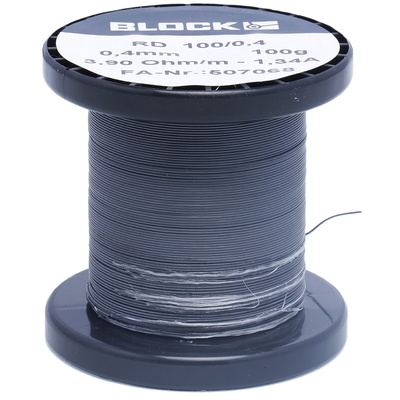 Block RD Series Hook Up Wire, 37 AWG, 1/0.4 mm, 89m