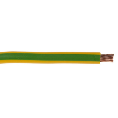 Lapp ÖLFLEX® H07V-K Series Green/Yellow 10 mm² Hook Up Wire, 100m, PVC Insulation
