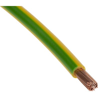 Lapp Green/Yellow 6 mm² Hook Up Wire, 100m, PVC Insulation
