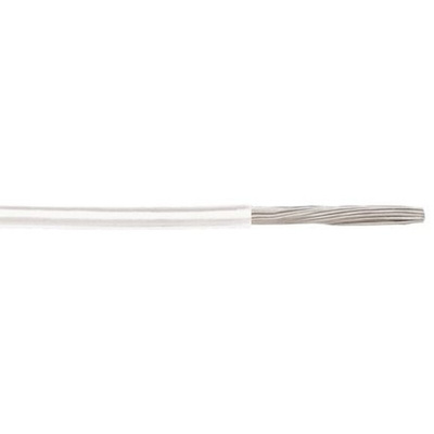 Alpha Wire EcoWire Series White 1.3 mm² Hook Up Wire, 16 AWG, 26/0.25 mm, 305m, MPPE Insulation