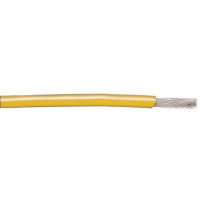 Alpha Wire 3051 Series Yellow 0.33 mm² Hook Up Wire, 22 AWG, 1/0.64 mm, 305m, PVC Insulation