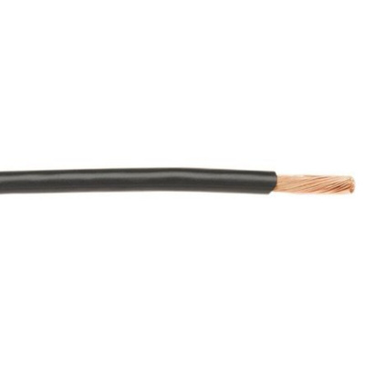 Alpha Wire 3077 Series Black 1.3 mm² Hook Up Wire, 16 AWG, 26/0.25 mm, 305m, PVC Insulation