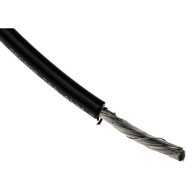 Alpha Wire 3081 Series Black 5.2 mm² Hook Up Wire, 10 AWG, 105/0.25 mm, 30m, PVC Insulation