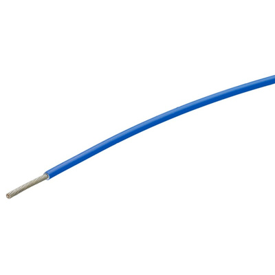 TE Connectivity 55A0111 Series Blue Hook Up Wire, 22 AWG, 19/34, 100m, ETFE Insulation