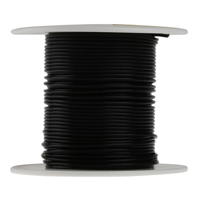 Alpha Wire Premium Series Black 0.33 mm² Hook Up Wire, 22 AWG, 19/0.16 mm, 30m, PTFE Insulation