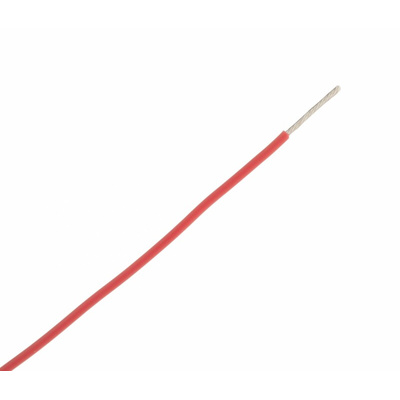 Alpha Wire Premium Series Red 0.33 mm² Hook Up Wire, 22 AWG, 19/0.16 mm, 30m, PTFE Insulation