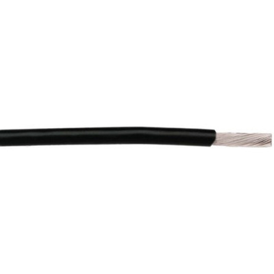 Alpha Wire 2841 Series Black 0.05 mm² Hook Up Wire, 30 AWG, 1/0.25 mm, 30.5m, PTFE Insulation