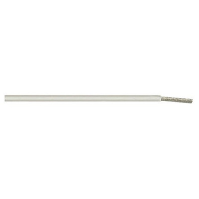 TE Connectivity 44A Series White 0.08 mm² Hook Up Wire, 28 AWG, 7/36 AWG, 100m, Polyalkene Insulation