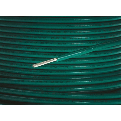 Alpha Wire Green 0.52 mm² Hook Up Wire, 20 AWG, 10/0.25 mm, 30m, PVC Insulation