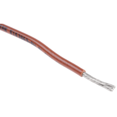 Alpha Wire Brown 1.3 mm² Hook Up Wire, 16 AWG, 26/0.25 mm, 30m, PVC Insulation