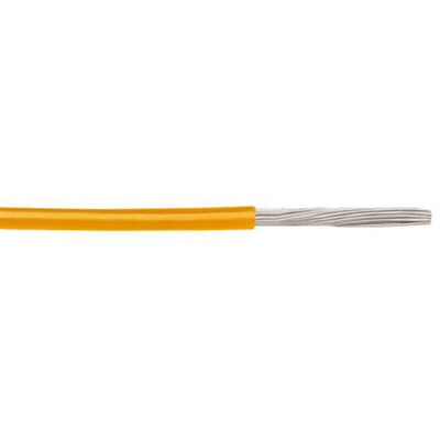 Alpha Wire Orange 0.33 mm² Hook Up Wire, 22 AWG, 1/0.64 mm, 305m, PVC Insulation