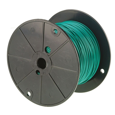 Alpha Wire Green 0.51 mm² Hook Up Wire, 20 AWG, 10/0.25 mm, 305m, PVC Insulation