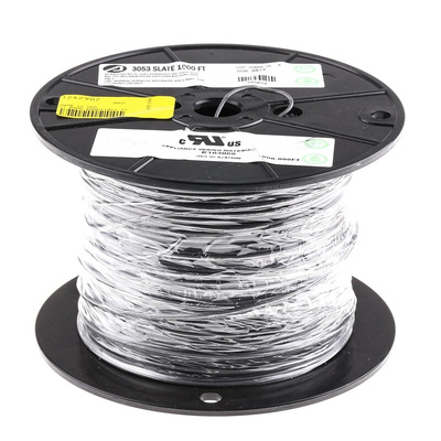 Alpha Wire Premium Series Grey 0.51 mm² Hook Up Wire, 20 AWG, 10/0.25 mm, 305m, PVC Insulation