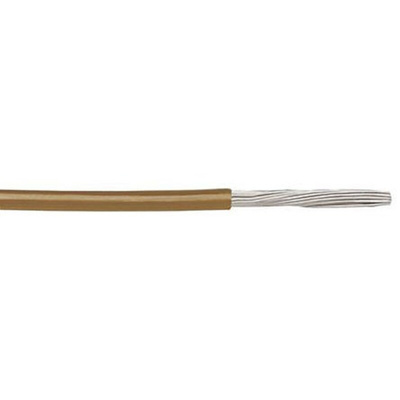 Alpha Wire Brown 0.06 mm² PTFE Equipment Wire, 30 AWG, 7/0.10 mm, 30m, PTFE Insulation