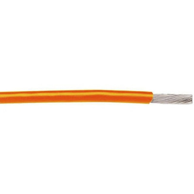 Alpha Wire Orange 0.06 mm² PTFE Equipment Wire, 30 AWG, 7/0.10 mm, 30m, PTFE Insulation