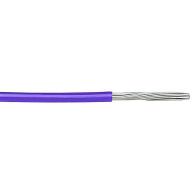 Alpha Wire Purple 0.06 mm² PTFE Equipment Wire, 30 AWG, 7/0.10 mm, 30m, PTFE Insulation