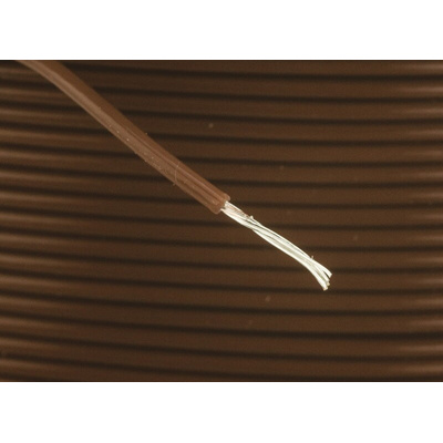 Alpha Wire Brown 0.23 mm² PTFE Equipment Wire, 24 AWG, 7/0.20 mm, 30m, PTFE Insulation