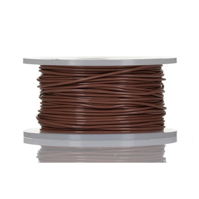 Alpha Wire 5855/7 Series Brown 0.35 mm² PTFE Equipment Wire, 22 AWG, 7/0.25 mm, 30m, PTFE Insulation
