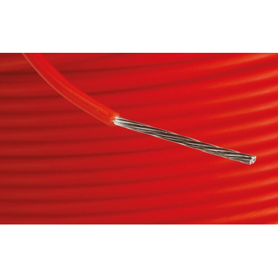 Alpha Wire Orange 0.35 mm² PTFE Equipment Wire, 22 AWG, 7/0.25 mm, 30m, PTFE Insulation