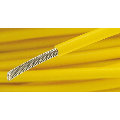 Alpha Wire Yellow 1.23 mm² PTFE Equipment Wire, 16 AWG, 19/0.29 mm, 30m, PTFE Insulation