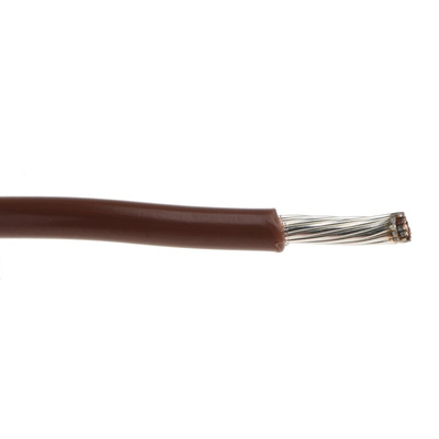 Alpha Wire Premium Series Brown 1.23 mm² Hook Up Wire, 16 AWG, 19/0.29 mm, 30m, PTFE Insulation