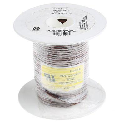 Alpha Wire Premium Series Brown 1.23 mm² Hook Up Wire, 16 AWG, 19/0.29 mm, 30m, PTFE Insulation