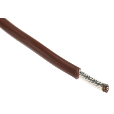 Alpha Wire Premium Series Brown 1.23 mm² Hook Up Wire, 16 AWG, 19/0.29 mm, 30m, PTFE Insulation