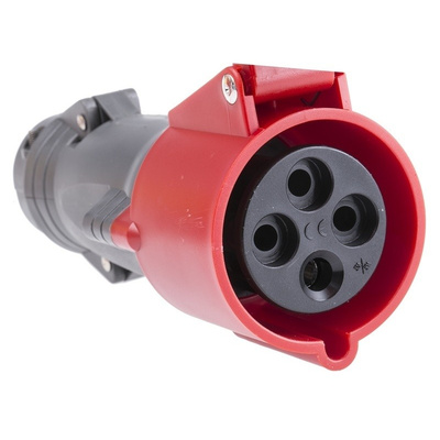 Legrand 32A Red 4 Pole Plastic Industrial Power Socket, IP44