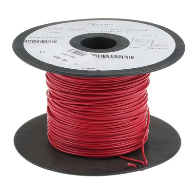 Nexans KY30 Series Red 0.52 mm² Hook Up Wire, 20 AWG, 19/0.2 mm, 100m, PVC Insulation