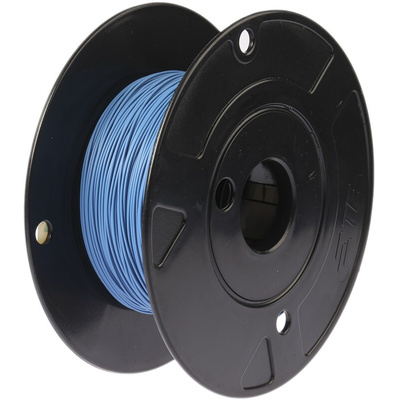 TE Connectivity FlexLite Series Blue 0.33 mm² Hook Up Wire, 22 AWG, 19/0.15 mm, 100m, Polyolefin Insulation