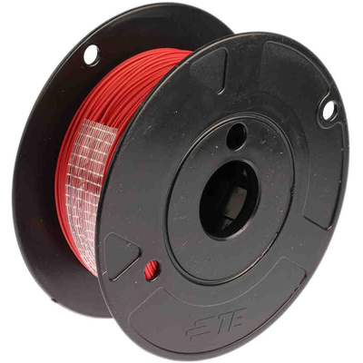 TE Connectivity FlexLite Series Red 1 mm² Equipment Wire, 17 AWG, 19/0.25 mm, 100m, Polyolefin Insulation
