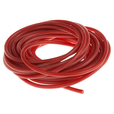 Hew Heinz Eilentropp SIFF Series Red 1.1 mm² Hook Up Wire, 17 AWG, 516/0.05 mm, 5m, Silicone Insulation