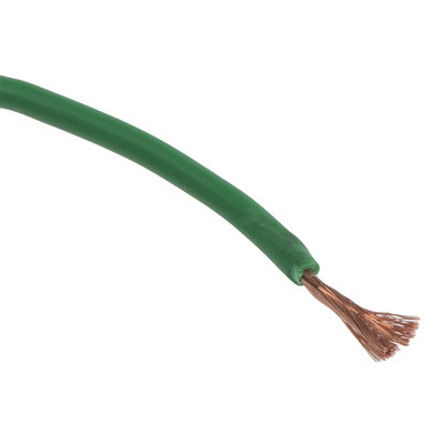 Staubli Green 0.5 mm² Equipment Wire, 20 AWG, 129/0.07 mm, 100m, PVC Insulation