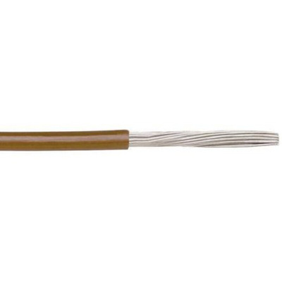 Alpha Wire EcoWire Series Brown 0.08 mm² Hook Up Wire, 28 AWG, 7/0.12 mm, 30m, MPPE Insulation