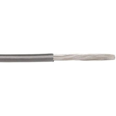 Alpha Wire EcoWire Series Grey 0.2 mm² Hook Up Wire, 24 AWG, 7/0.20 mm, 30m, MPPE Insulation
