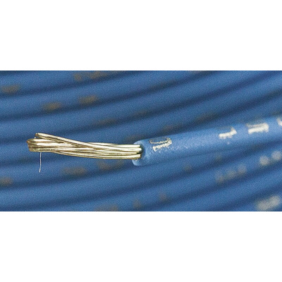 Alpha Wire EcoWire Series Blue 0.33 mm² Hook Up Wire, 22 AWG, 7/0.25 mm, 30m, MPPE Insulation