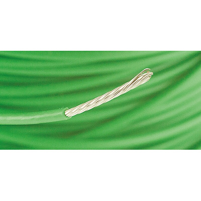 Alpha Wire EcoWire Series Green 0.52 mm² Hook Up Wire, 20 AWG, 10/0.25 mm, 30m, MPPE Insulation