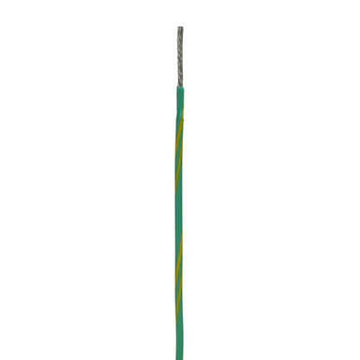 Alpha Wire EcoWire Series Green/Yellow 0.52 mm² Hook Up Wire, 20 AWG, 10/0.25 mm, 30m, MPPE Insulation