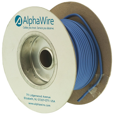 Alpha Wire EcoWire Series Blue 5.2 mm² Hook Up Wire, 10 AWG, 105/0.25 mm, 30m, MPPE Insulation