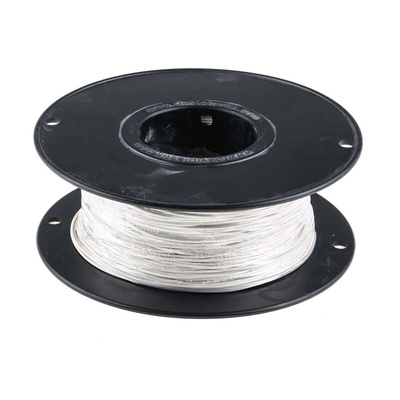 AXINDUS KY30 Series White 0.34 mm² Hook Up Wire, 22 AWG, 7/0.25 mm, 200m, PVC Insulation