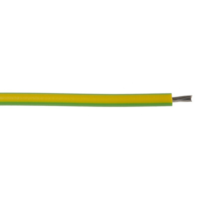 Lapp Green/Yellow 1 mm² Hook Up Wire, 17 AWG, 100m, PVC Insulation