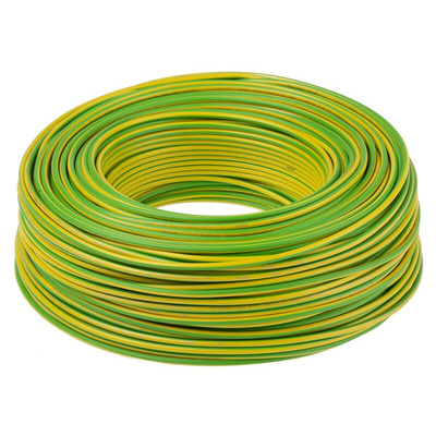 Lapp Green/Yellow 1 mm² Hook Up Wire, 17 AWG, 100m, PVC Insulation