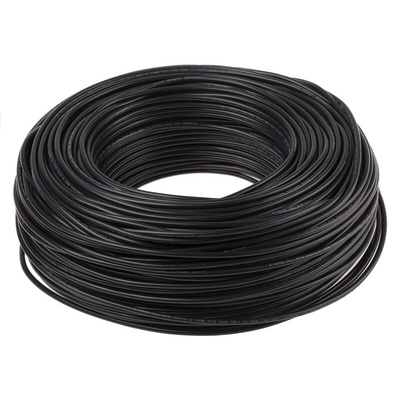 Lapp Black 1 mm² Hook Up Wire, 17 AWG, 100m, PVC Insulation